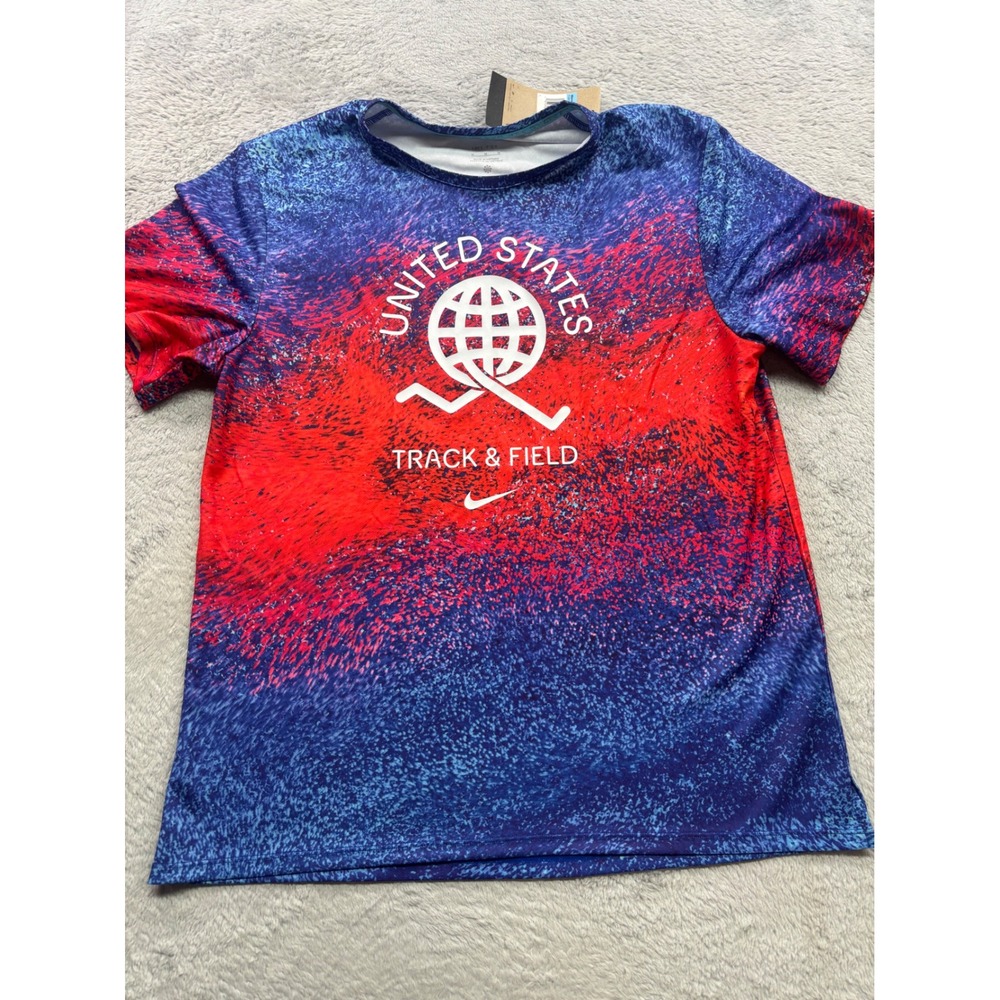 Nike Mens M United States Track & Field Dri-FIT Performance Splatter T-Shirt